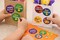 Purim Mitzvah Stickers 1 Inch – Jewish Holiday Reward Stickers, 10 Sheets for Classrooms & Crafts